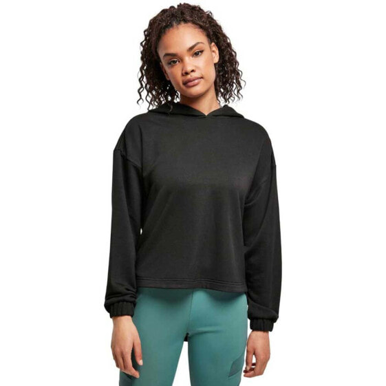 URBAN CLASSICS Cropped Hem Long Sleeve Round Neck T-Shirt