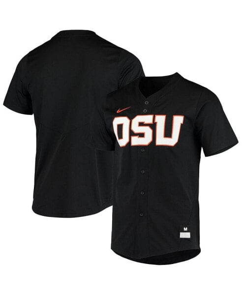 Men's Black Oregon State Beavers Vapor Untouchable Elite Replica Full-Button Baseball Jersey