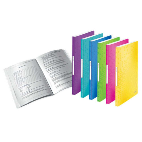 Папка с папками разноцветная LEITZ Assorted WOW PP A4 40 Обложек