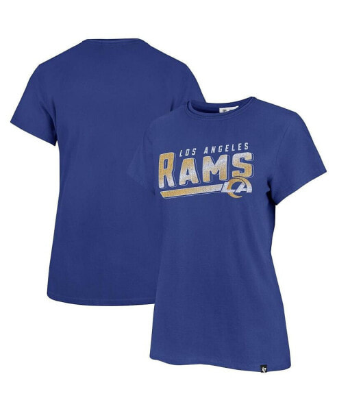 Women's Royal Distressed Los Angeles Rams Pep Up Frankie T-shirt
