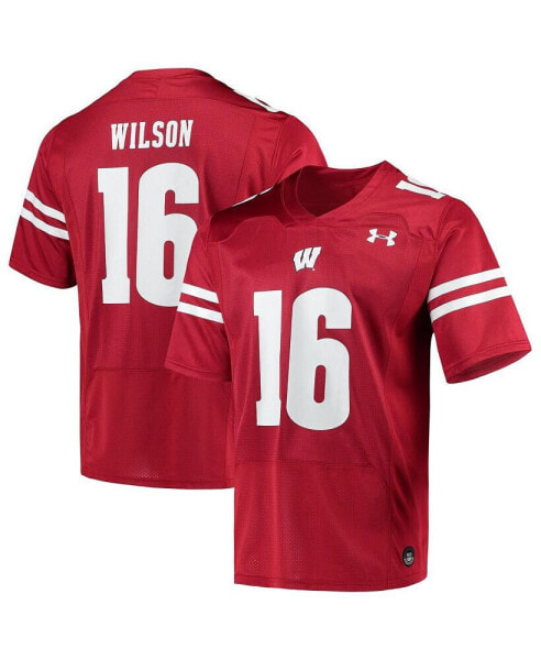 Men's Russell Wilson Red Wisconsin Badgers Replica Alumni Jersey