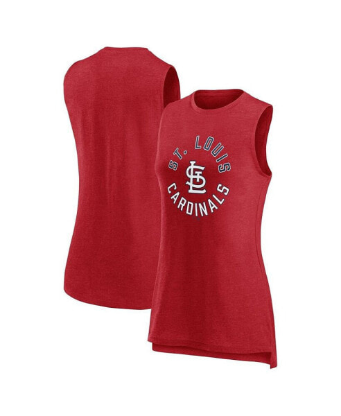 Women's Heather Red St. Louis Cardinals What Goes Around Tank Top