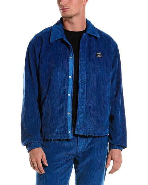 Hudson Jeans Crop Coach Jacket Men's Blue Xl