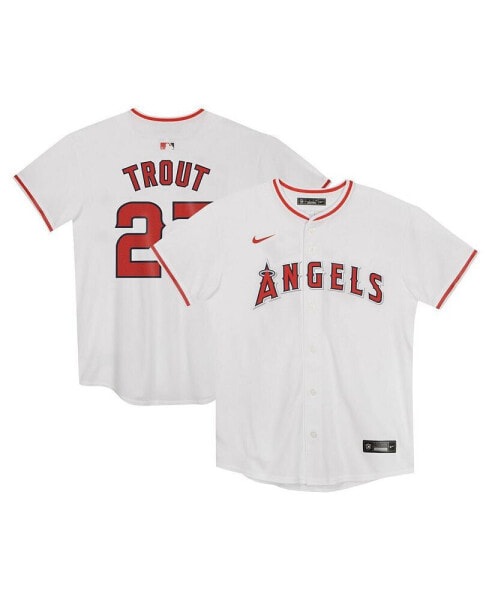 Preschool Mike Trout White Los Angeles Angels Home Game Jersey