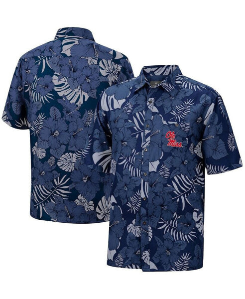 Men's Navy Ole Miss Rebels The Dude Camp Button-Up Shirt