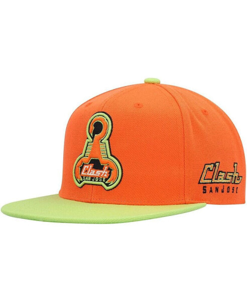 Men's Orange San Jose Earthquakes Throwback Logo Snapback Hat