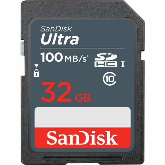Карта памяти SD SanDisk Ultra SDHC Mem Card 100MB/s Синий Чёрный 32 GB