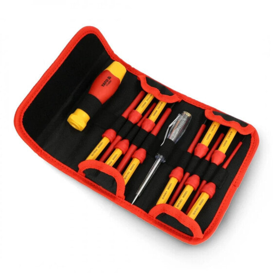 VDE insulated screwdriver with set 10 bits Yato YT-28290