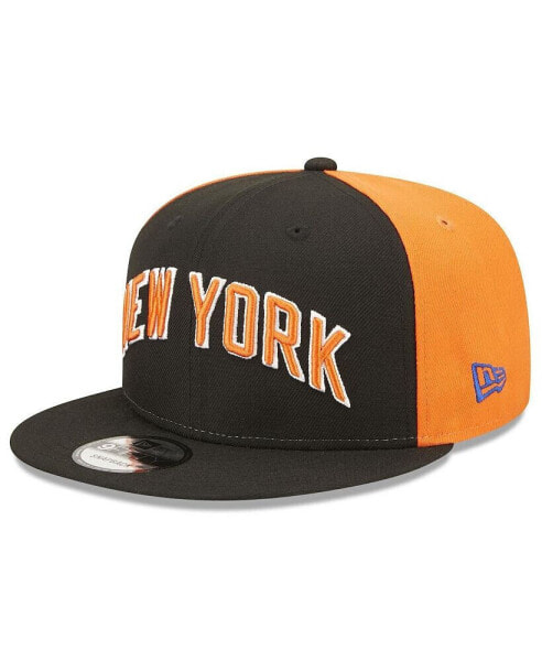 Men's Black New York Knicks 2022/23 City Edition Official 9FIFTY Snapback Adjustable Hat