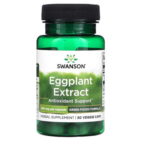 Витаминно-травяной комплекс Swanson Экстракт баклажана, 450 мг, 30 капсул