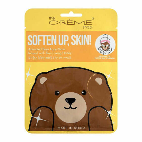 Маска для лица увлажняющая The Crème Shop Soften Up, Skin! Bear (25 г)