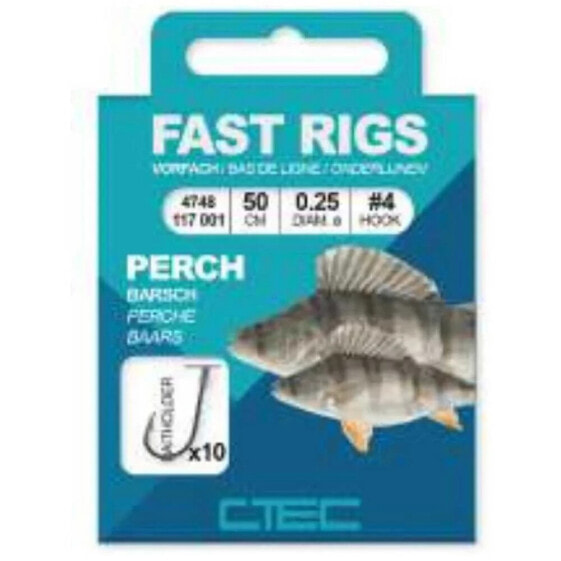 Крючок рыболовный с длиной 50см CTEC Perch Baithold Tied Hook