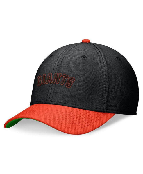 Men's Black/Orange San Francisco Giants Cooperstown Collection Rewind Swooshflex Performance Hat