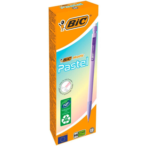 BIC Box Of 12 Mechanical Pencils 0.7 mm Lead Pastel