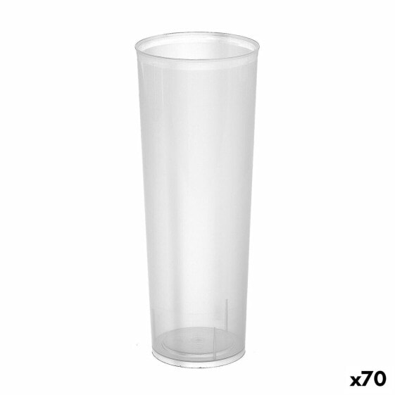 Набор многоразовых чашек Algon трубка Прозрачный 6 Предметы 300 ml (70 штук)
