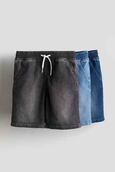 3-pack Denim Pull-on Shorts