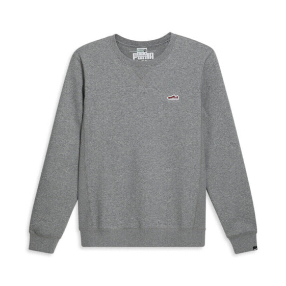 Puma Suede Logo Crew Neck Sweatshirt Mens Grey 53048903