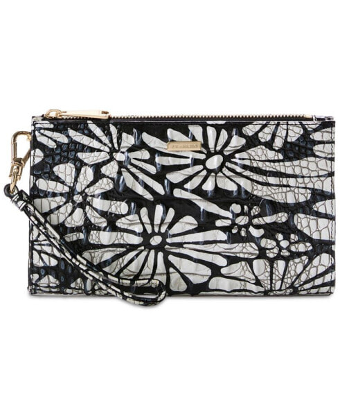 Daisy Melbourne Embossed Leather Clutch