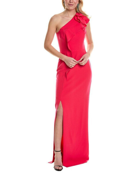 Teri Jon By Rickie Freeman One-Shoulder Gown Women's