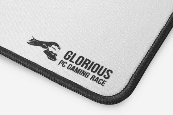 Glorious PC Gaming Race Large - 11"x13" - White Edition - White - Monochromatic - Rubber - Non-slip base