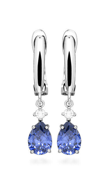 Luxury silver earrings with zircons SVLE0641SH8M100