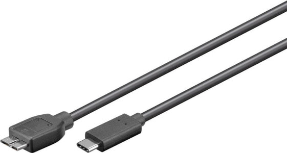 Wentronic 67996 - 1 m - Micro-USB B - USB C - USB 3.2 Gen 1 (3.1 Gen 1) - 5000 Mbit/s - Black