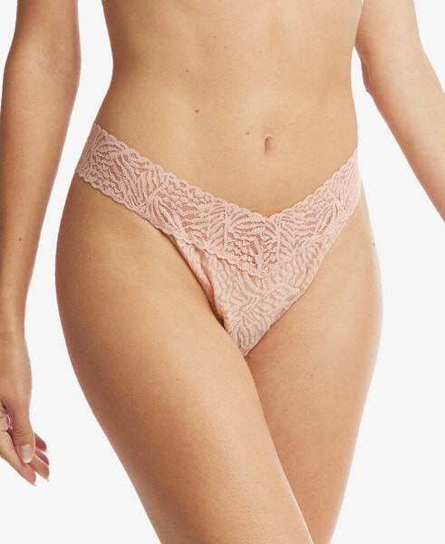 Women's Animal Instincts Lace Original Rise Thong Underwear, AM1101