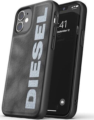 Чехол для смартфона Diesel DIESEL MOULDED CASE BLEACHED DENIM IPHONE 12 MINI SZARY/BIAŁY