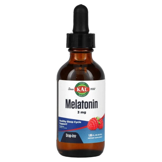 Melatonin, Raspberry, 3 mg, 1.85 fl oz (55 ml)