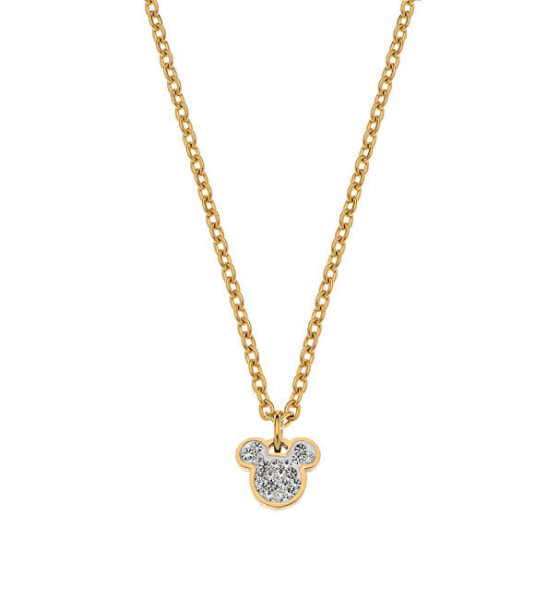 Charming Mickey and Minnie Mouse Gold Plated Necklace N600581YRWL-B.CS (Chain, Pendant)