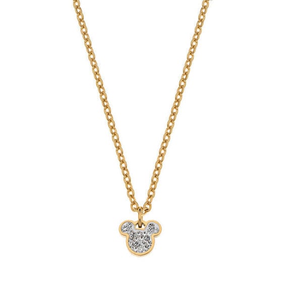 Charming Mickey and Minnie Mouse Gold Plated Necklace N600581YRWL-B.CS (Chain, Pendant)