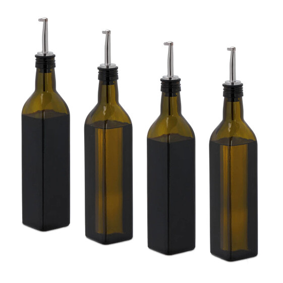 Бутылка для масла и уксуса Relaxdays Essig- und Ölspender 4er Set в коричневом цвете