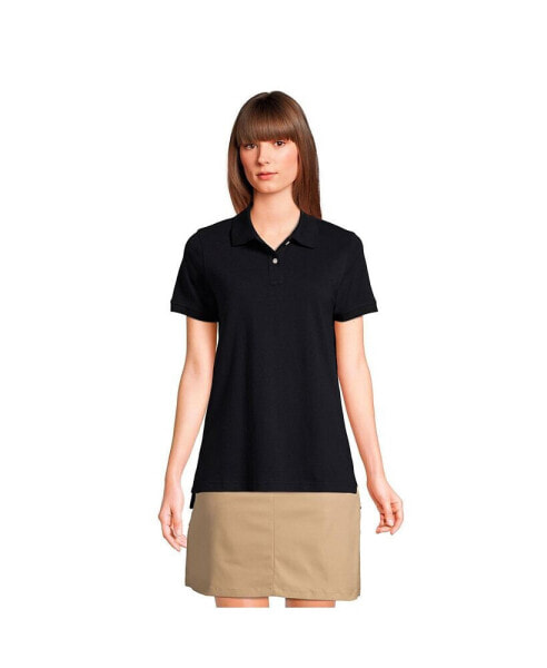 Women's School Uniform Short Sleeve Mesh Polo Shirt