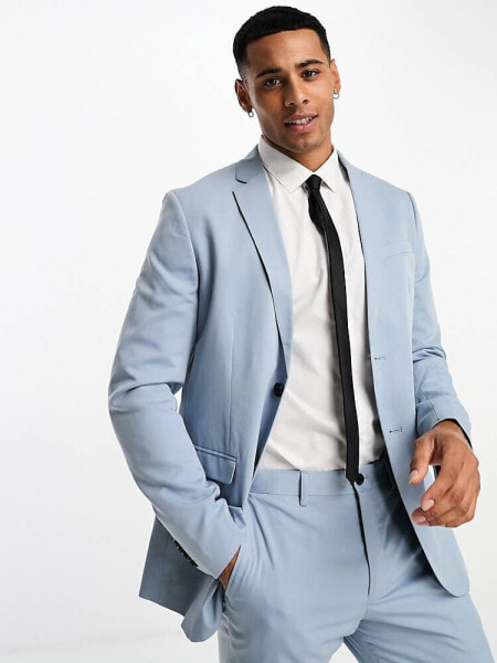 Jack & Jones Premium slim fit suit jacket in light blue