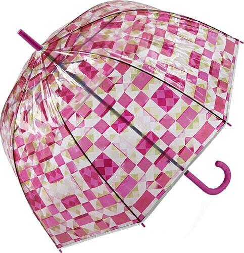 Dámský holový deštník Long AC Domeshape Transparent 58724 kaleidoscope
