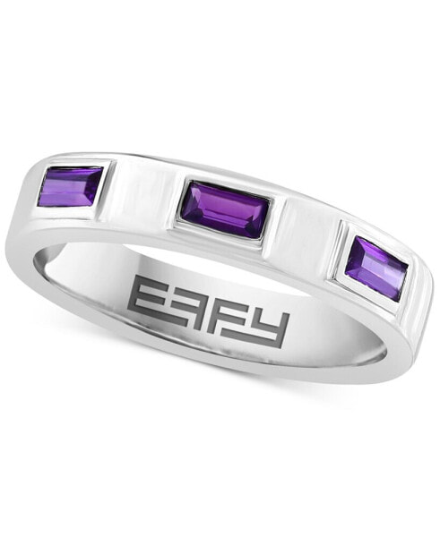 EFFY® Amethyst Emerald-Cut Band (1/2 ct. t.w) in Sterling Silver