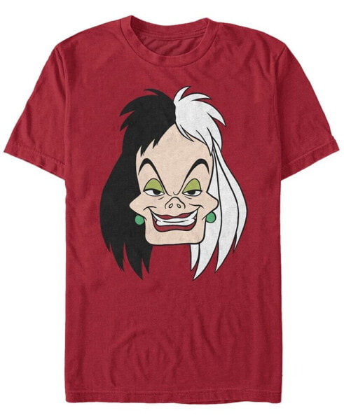 Men's Cruella Big Face Short Sleeve T-Shirt