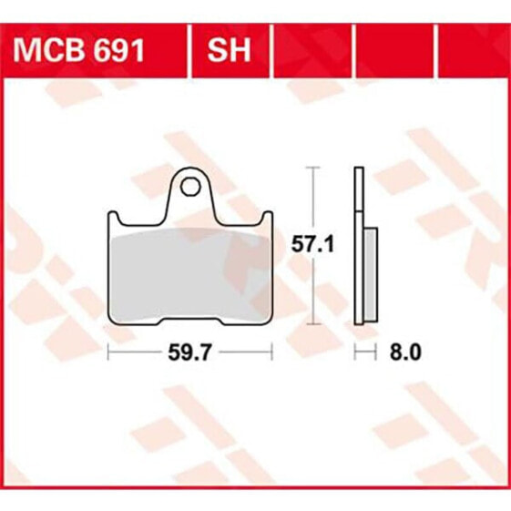 TRW Allround Harley Davidson Xl 1200 C Sportster Custom 15 organic rear brake Pads