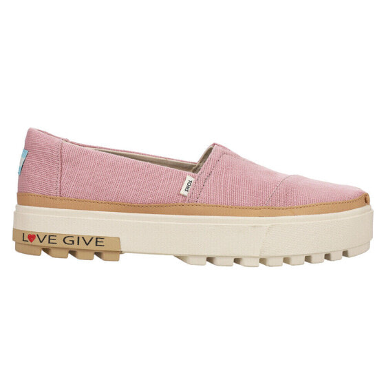 TOMS Alpargata Lug Platform Womens Pink Sneakers Casual Shoes 10015857T