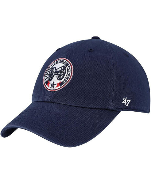 Men's Navy Columbus Blue Jackets Alternate Clean Up Adjustable Hat