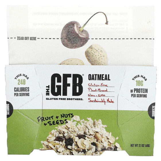 Gluten Free Oatmeal, Fruit + Nut + Seeds, 2.1 oz (60 g)