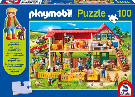 Schmidt Spiele Puzzle Playmobil Farma + figurka