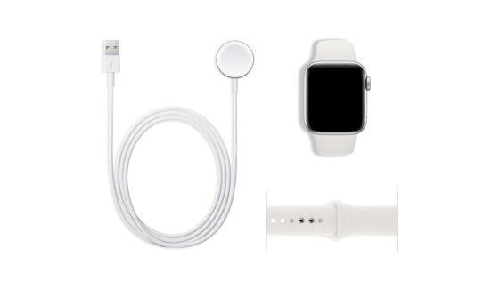 Apple Watch Series 5 Silver/White 40mm - OLED - Touchscreen - 32 GB - Wi-Fi - GPS (satellite) - 30.1 g