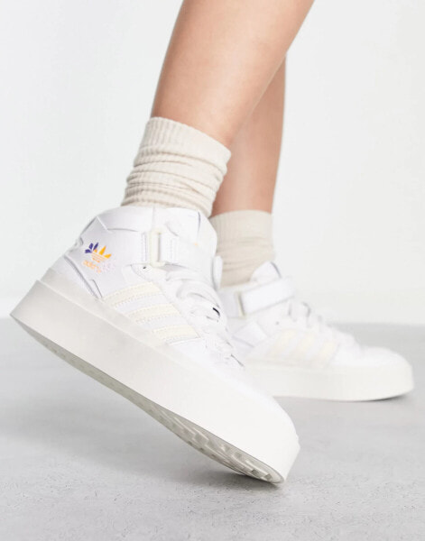 adidas Originals – Forum Bonega – Mittelhohe Sneaker in Wollweiß