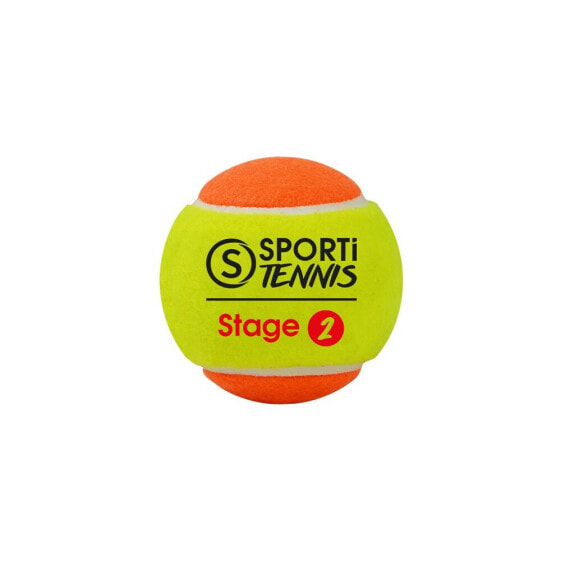 Мячи большого тенниса SPORTI FRANCE пластиковый мешок по 3 штуки 2-я стадия