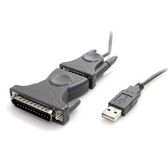 StarTech.com ICUSB232DB25 кабельный разъем/переходник USB 2.0 DB-25 + DB-9 Серый