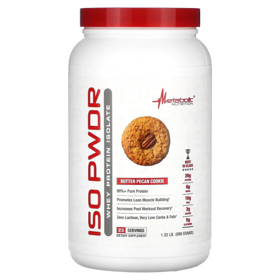 ISOpwdr, Whey Protein Isolate, Butter Pecan Cookie, 1.52 lbs (690 g)