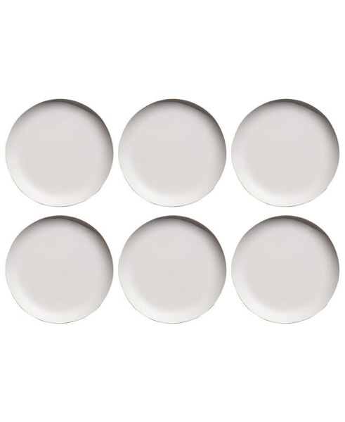 Natureone Craft Soft Matte Finish Coupe 10.4" Dinner Plates, Set of 6, Service for 6