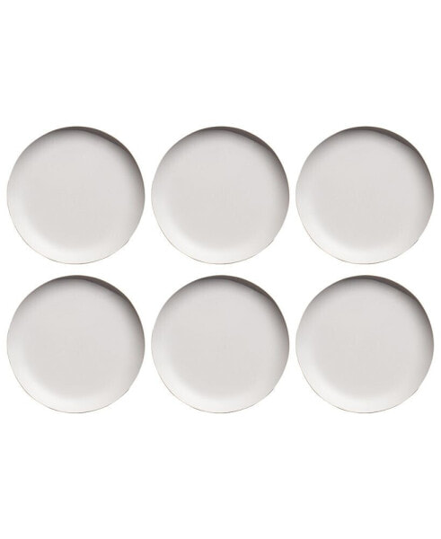 Natureone Craft Soft Matte Finish Coupe Dinner Plates, Set of 6