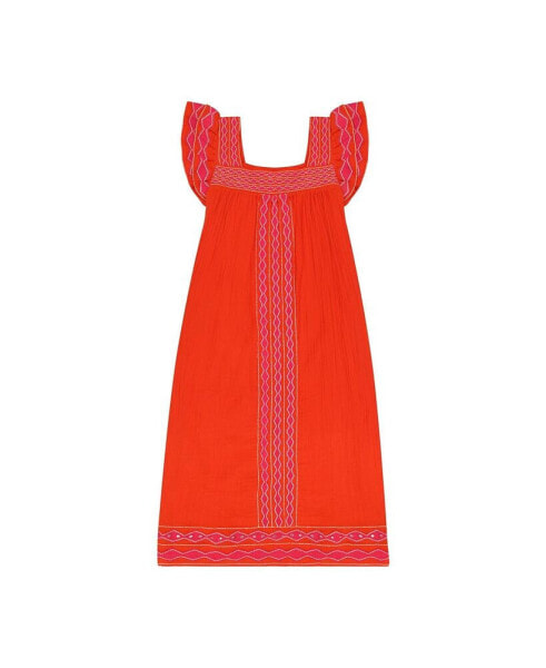 Women's Maxi Sandrine Dress Poppy Embroidery